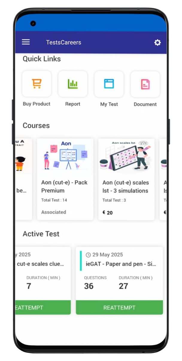 TestsCareers app on Android and iOS
